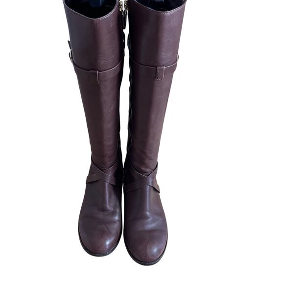 Cole Haan Boots Women's Size 8.5 B Dorian Leather Fabric Stretch Riding - Picture 4 of 12